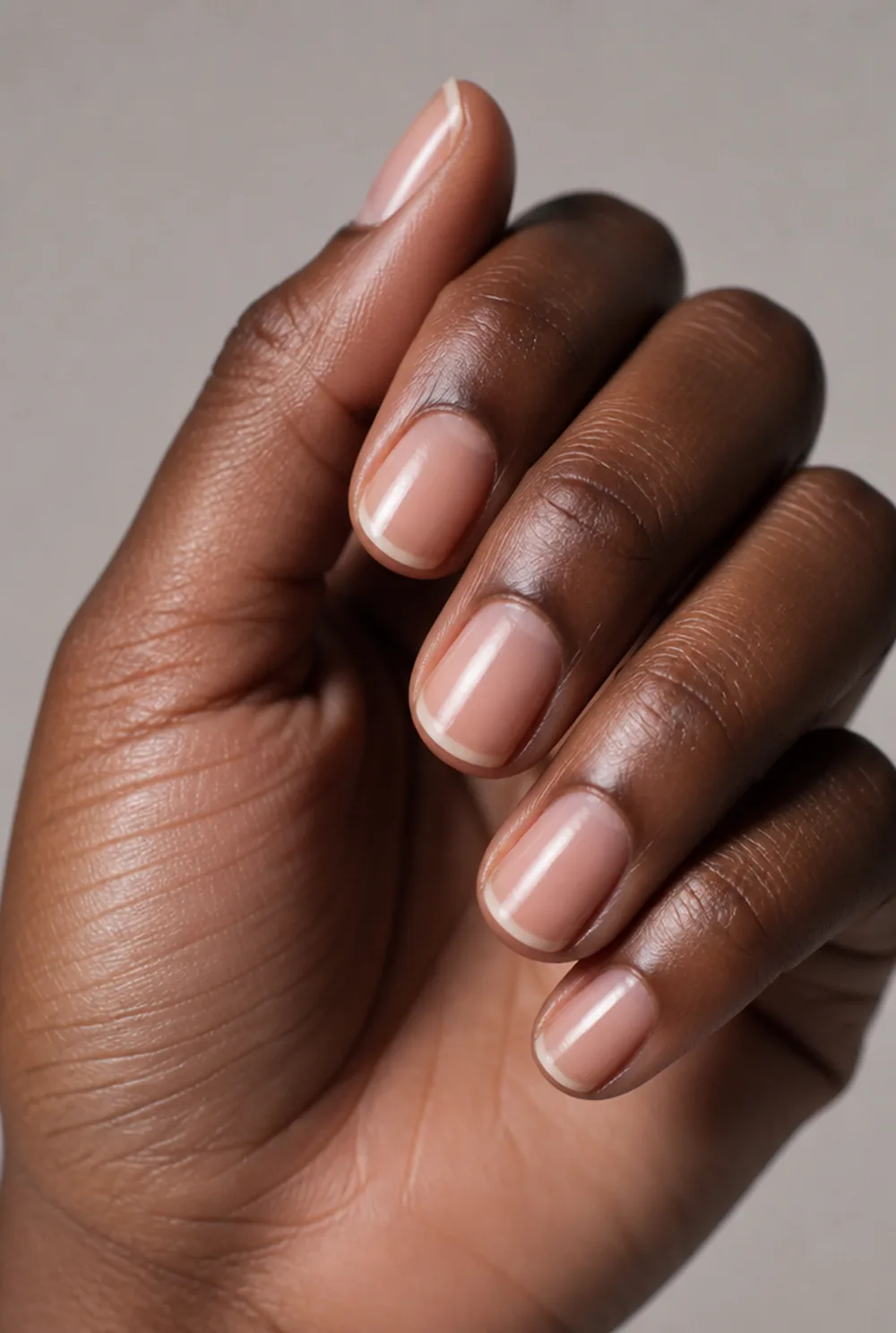 micro french nail art on deep brown skin - PolishedAndPrettyNails.com micro french nail art on deep brown skin