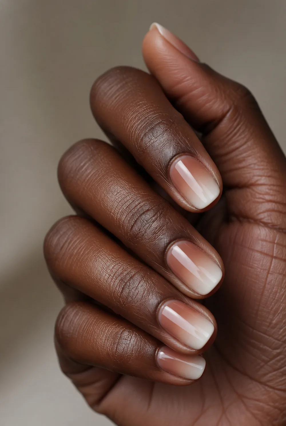 american french nail art on deep brown skin - PolishedAndPrettyNails.com american french nail art on deep brown skin
