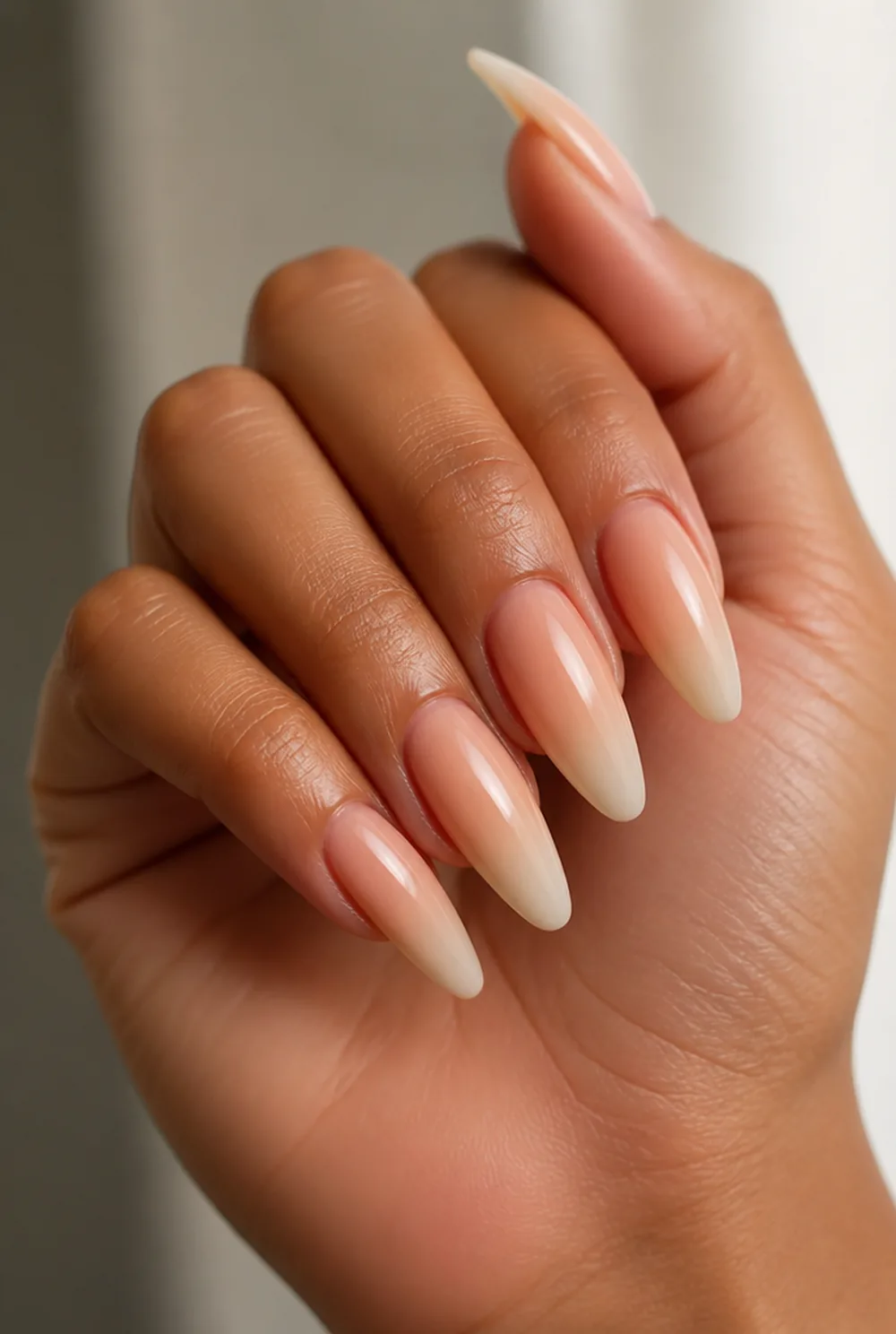 american french nail art on olive skin long length - PolishedAndPrettyNails.com american french nail art on olive skin, long length