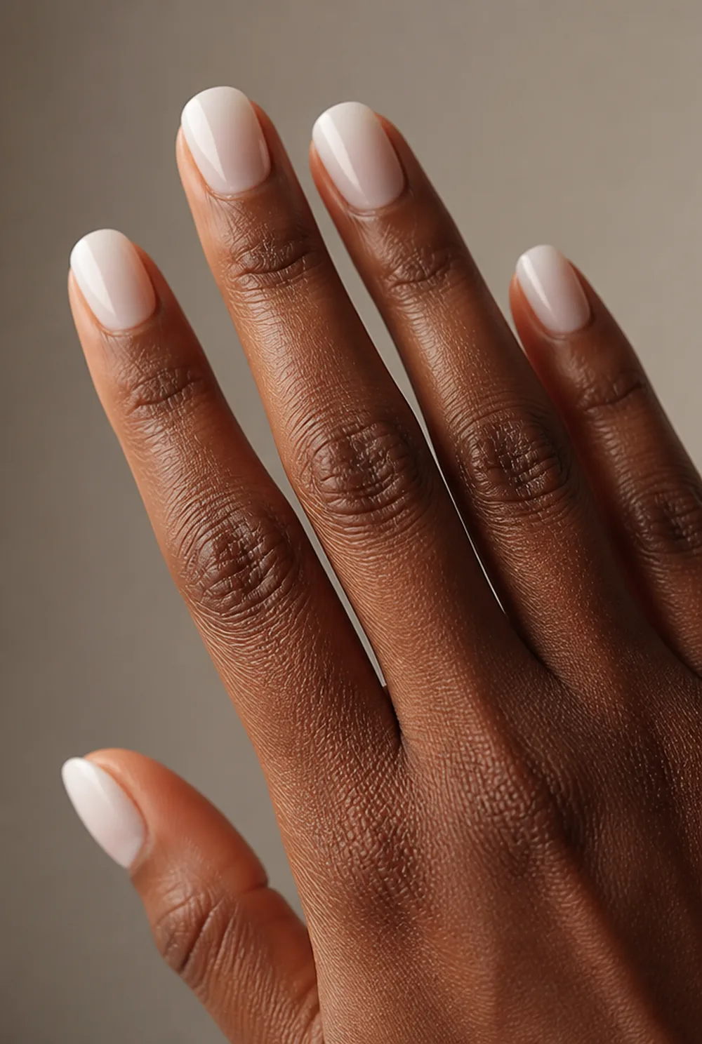ombre or baby boomer nail art on deep brown skin - PolishedAndPrettyNails.com ombre or baby boomer nail art on deep brown skin