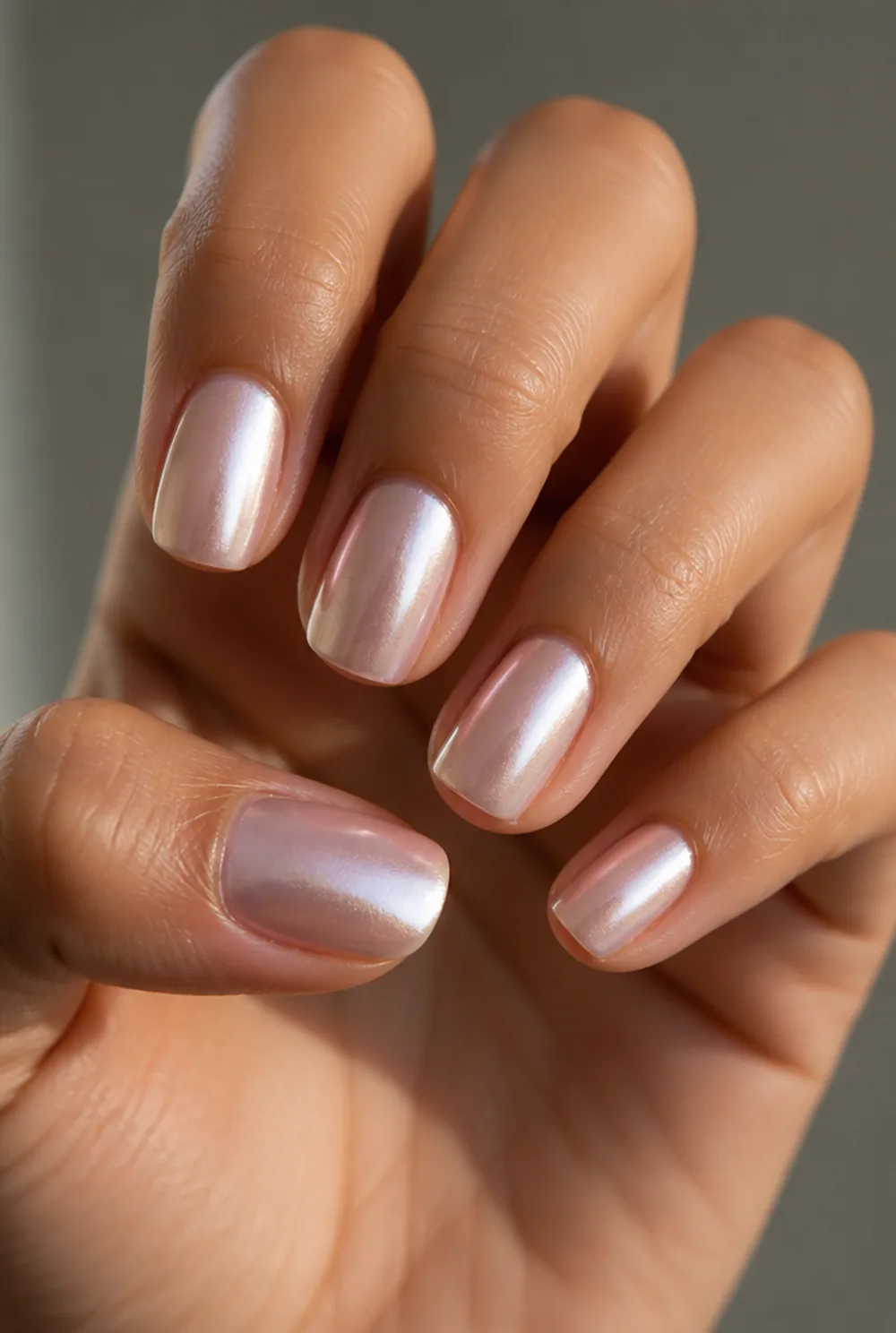 glazed donut chrome nail art on olive skin long length - PolishedAndPrettyNails.com glazed donut chrome nail art on olive skin, long length