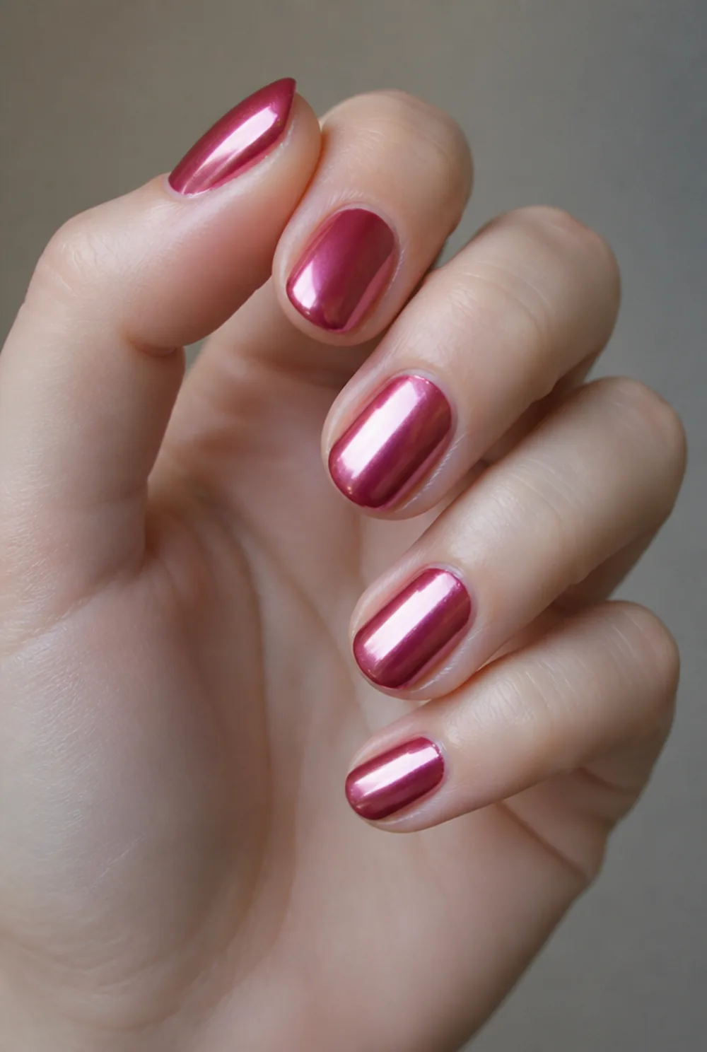 glazed cherry red nail art on fair skin short length - PolishedAndPrettyNails.com glazed cherry red nail art on fair skin, short length