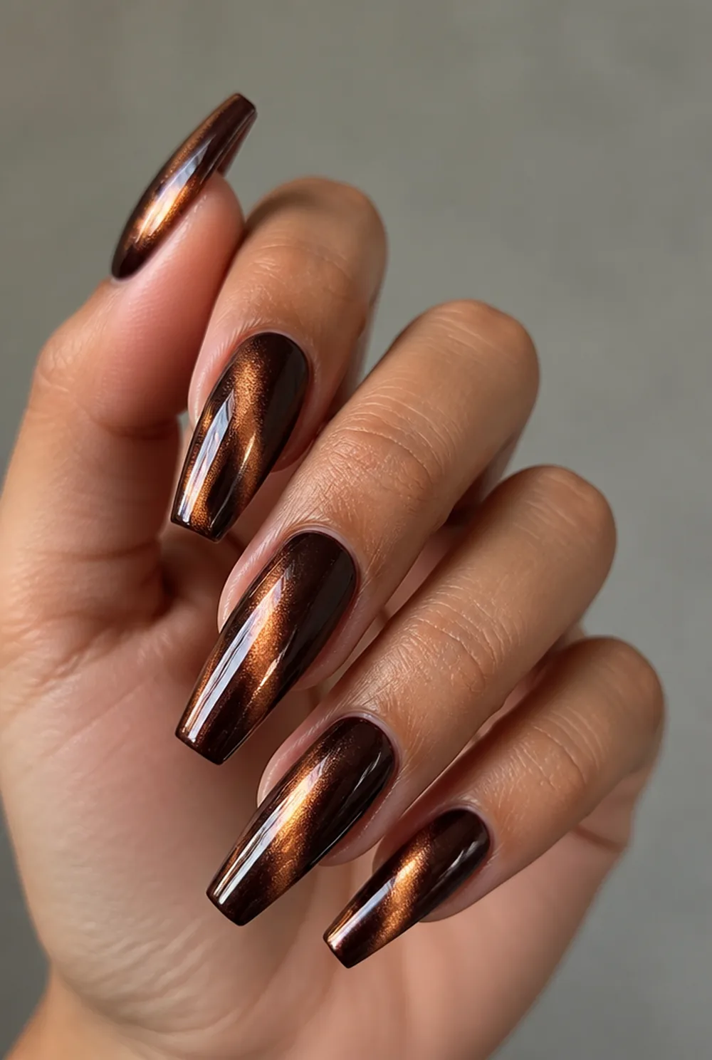 Copper Cat Eye Coffin