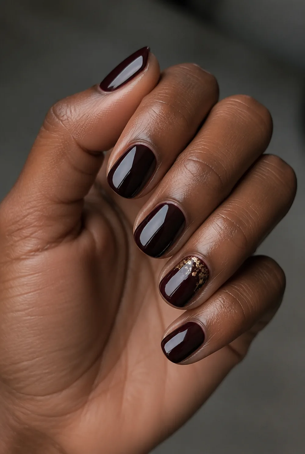 dark feminine palettes nail art on deep brown skin - PolishedAndPrettyNails.com dark feminine palettes nail art on deep brown skin