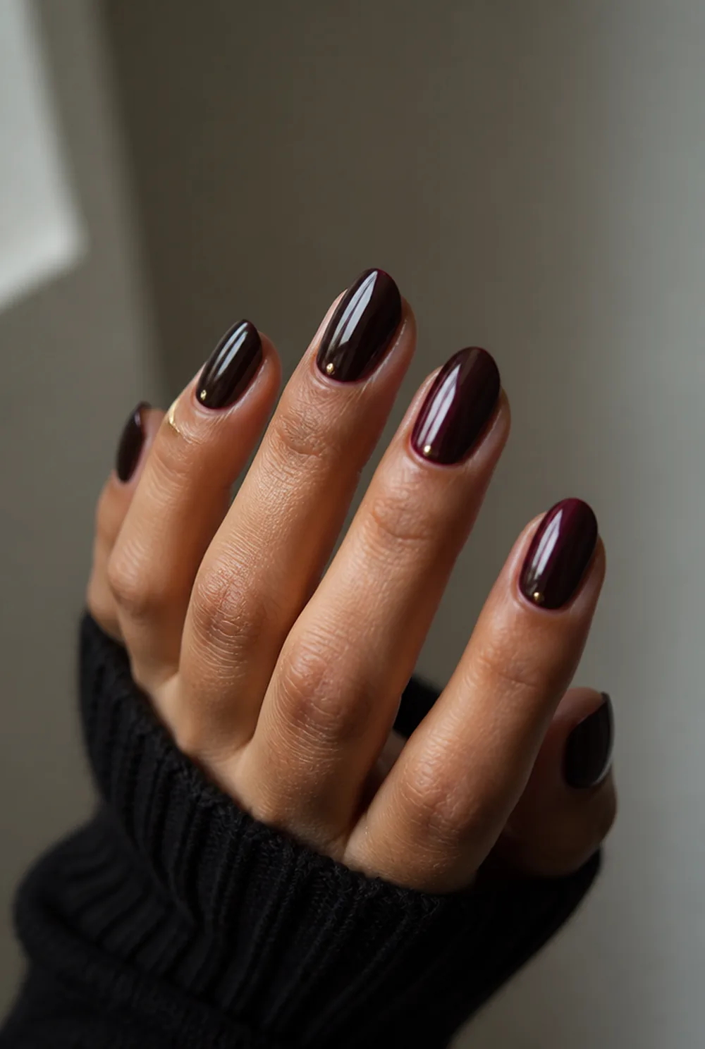 dark feminine palettes nail art on olive skin long length - PolishedAndPrettyNails.com dark feminine palettes nail art on olive skin, long length