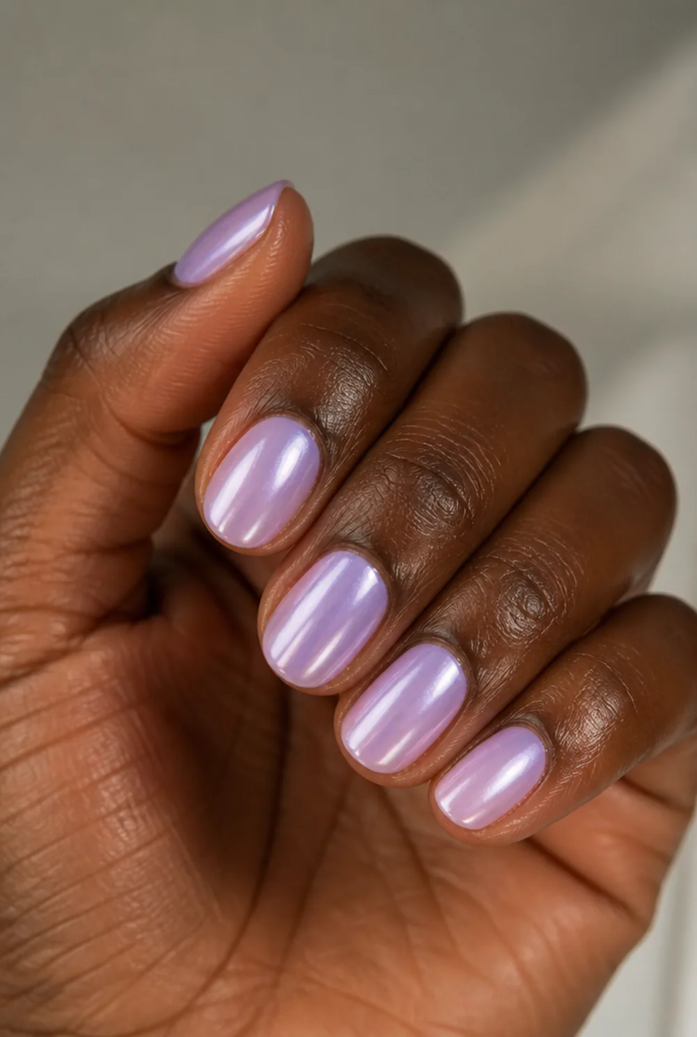 purple glazed donut nail art on deep brown skin - PolishedAndPrettyNails.com purple glazed donut nail art on deep brown skin