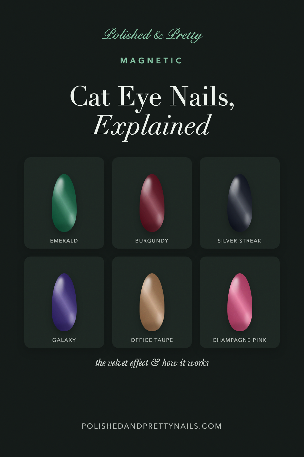 25 Cat Eye Nails + How the Magnet Works | Polished & Pretty
