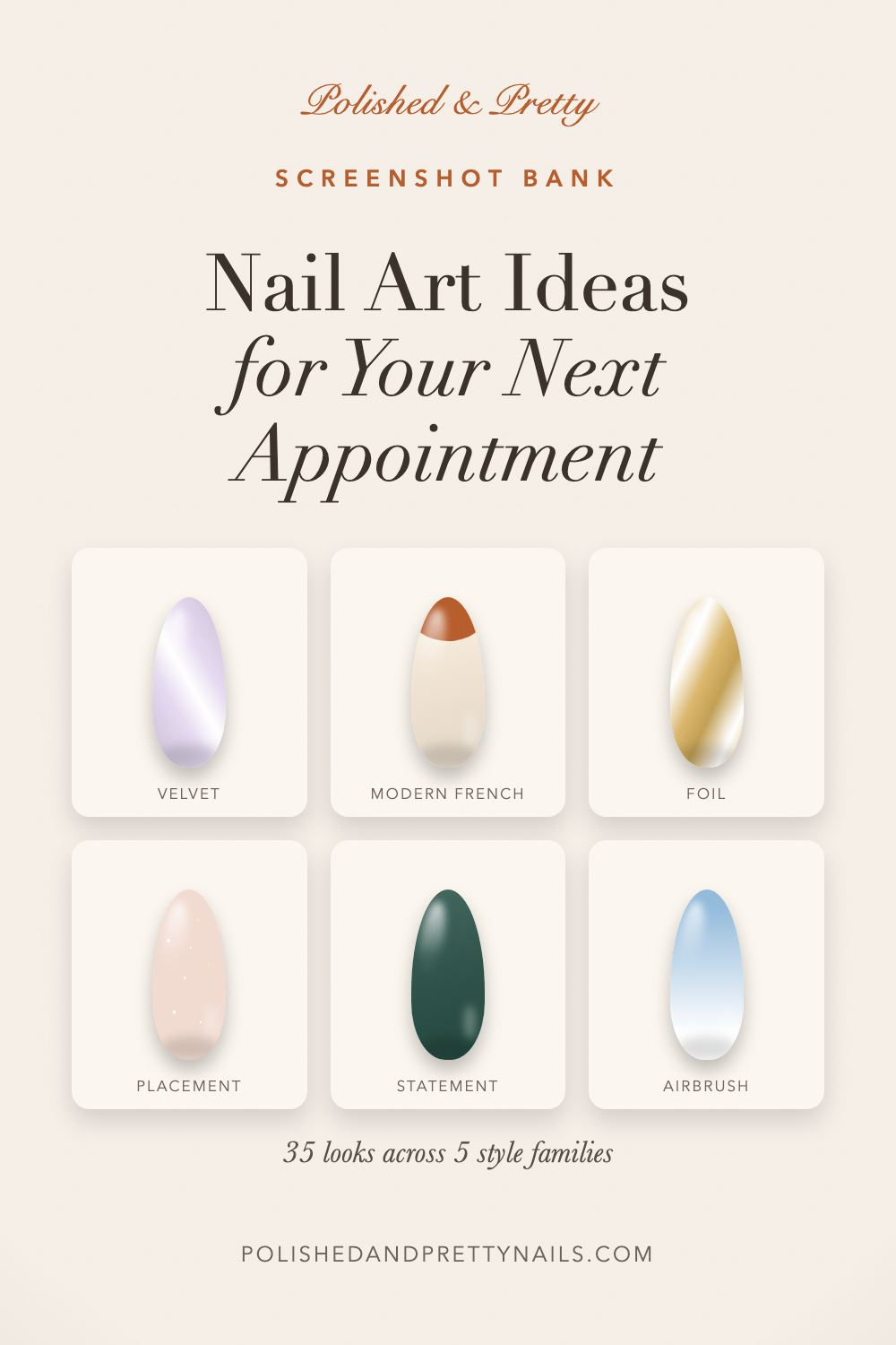 35 Nail Art Ideas to Screenshot | Polished & Pretty
