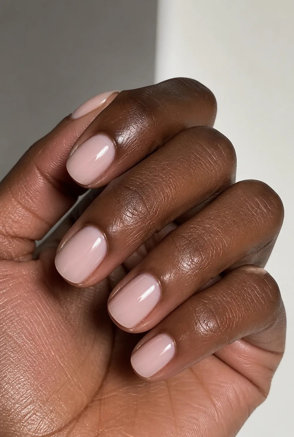 hosting hands neutrals nail art on deep brown skin - PolishedAndPrettyNails.com hosting hands neutrals nail art on deep brown skin