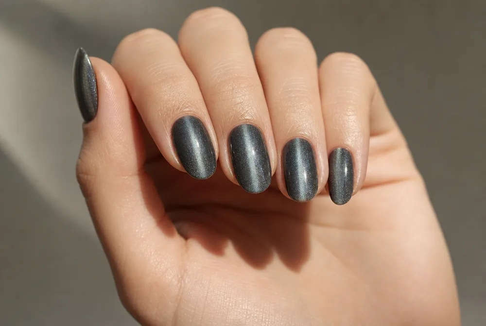 cat eye magnetic press on nails