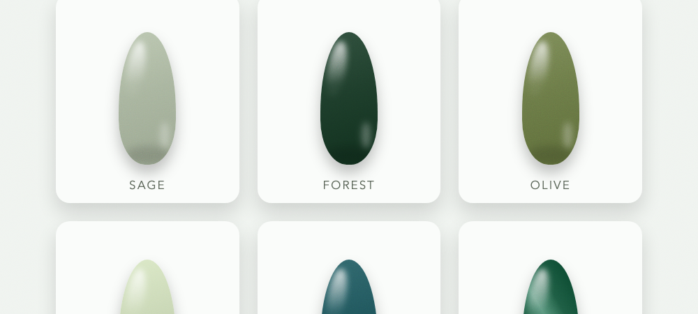 24 Green Nail Designs, From Sage to Forest