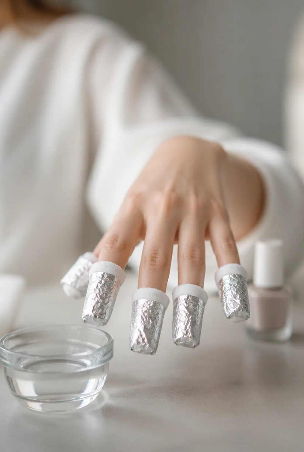 Foil wraps soaking off gel nails