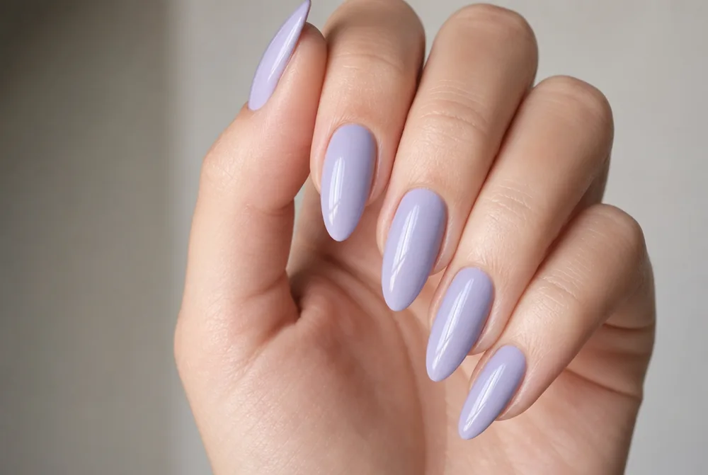 long almond lavender nails