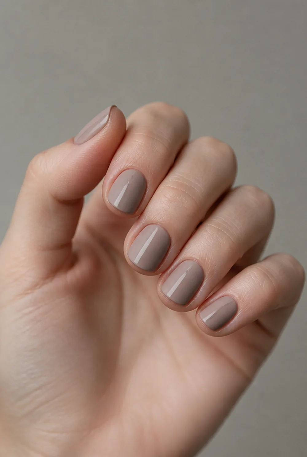 glossy on matte nail art on fair skin, short length