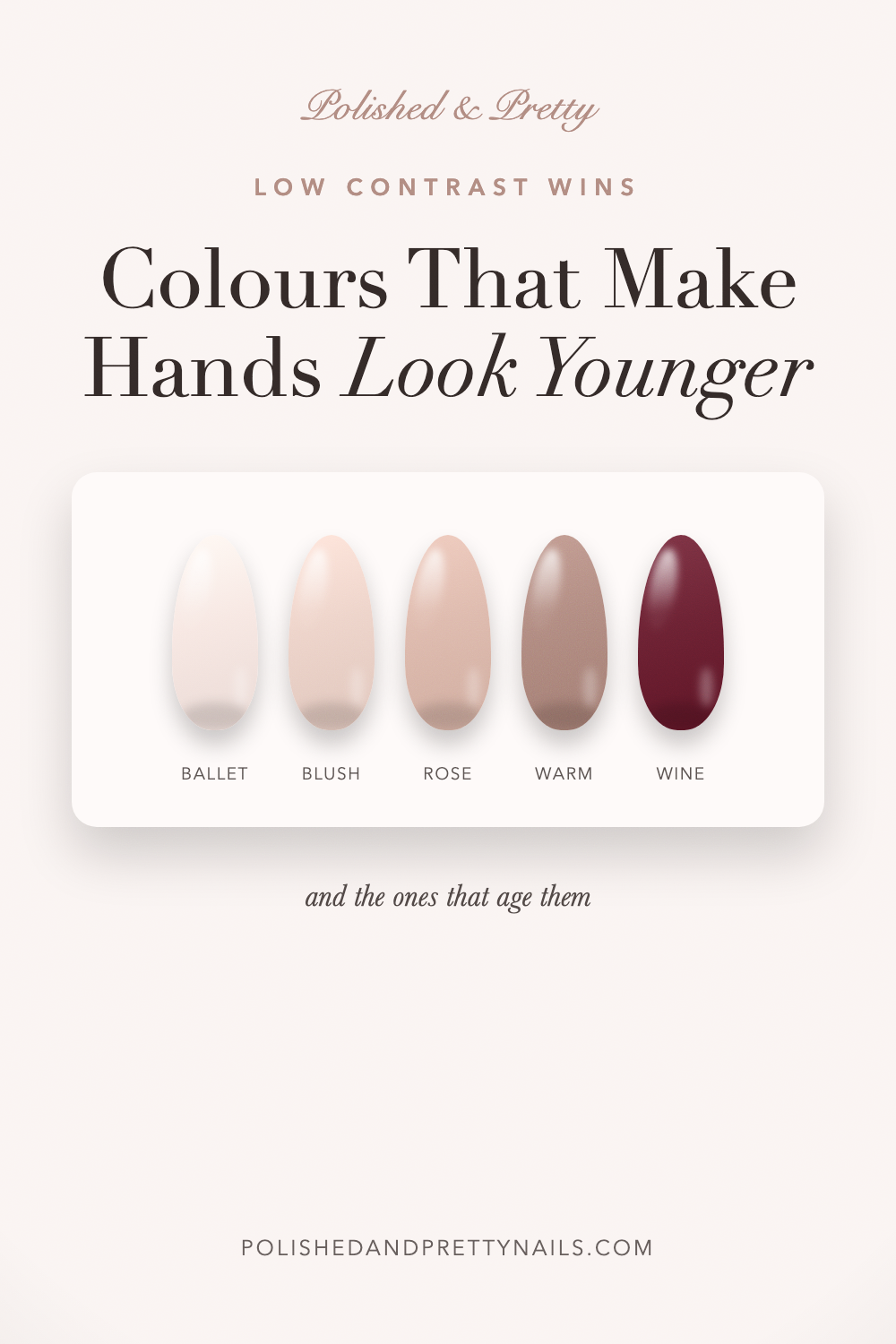 Nail Colors That Make Hands Look Younger (And Which Age Them) | Polished & Pretty - PolishedAndPrettyNails.com Nail Colors That Make Hands Look Younger (And Which Age Them) | Polished & Pretty