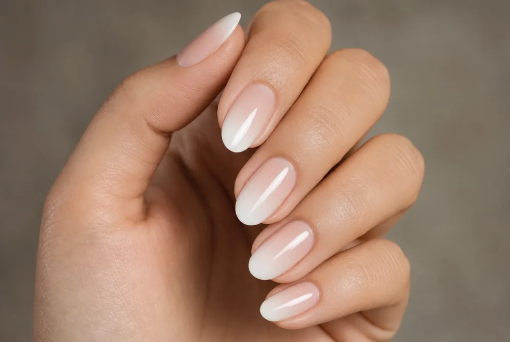 nude ombre wedding guest nails