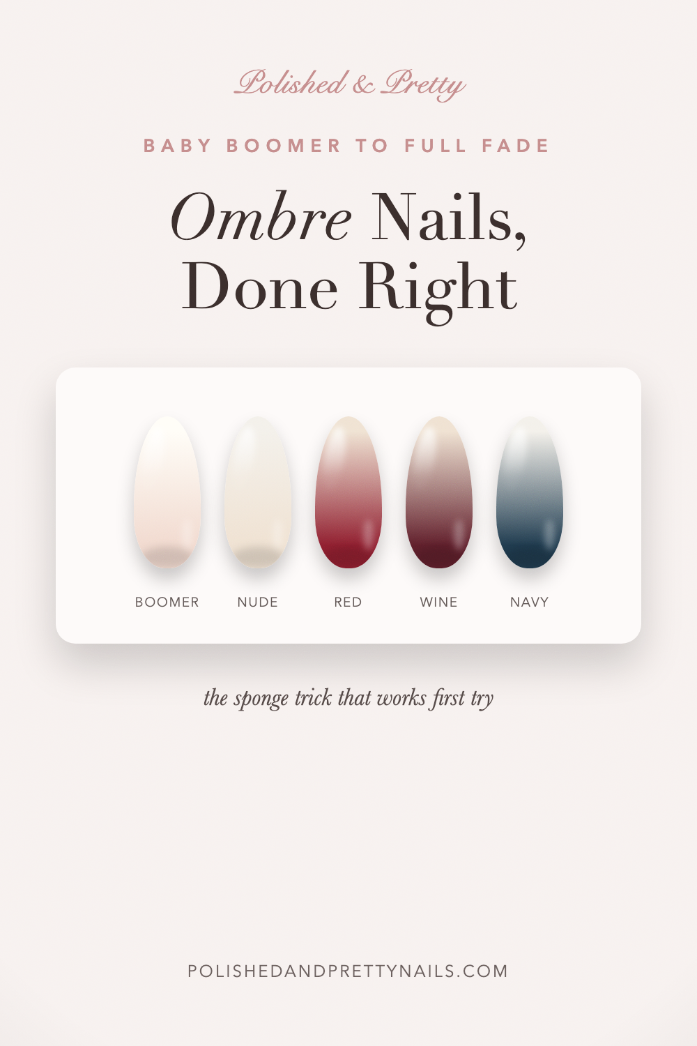 24 Ombre Nails, From Baby Boomer to Full Colour Fade