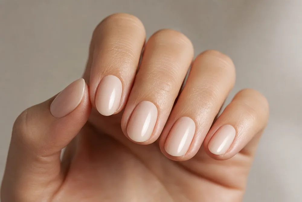 oval nail shape with straight sides and rounded tip