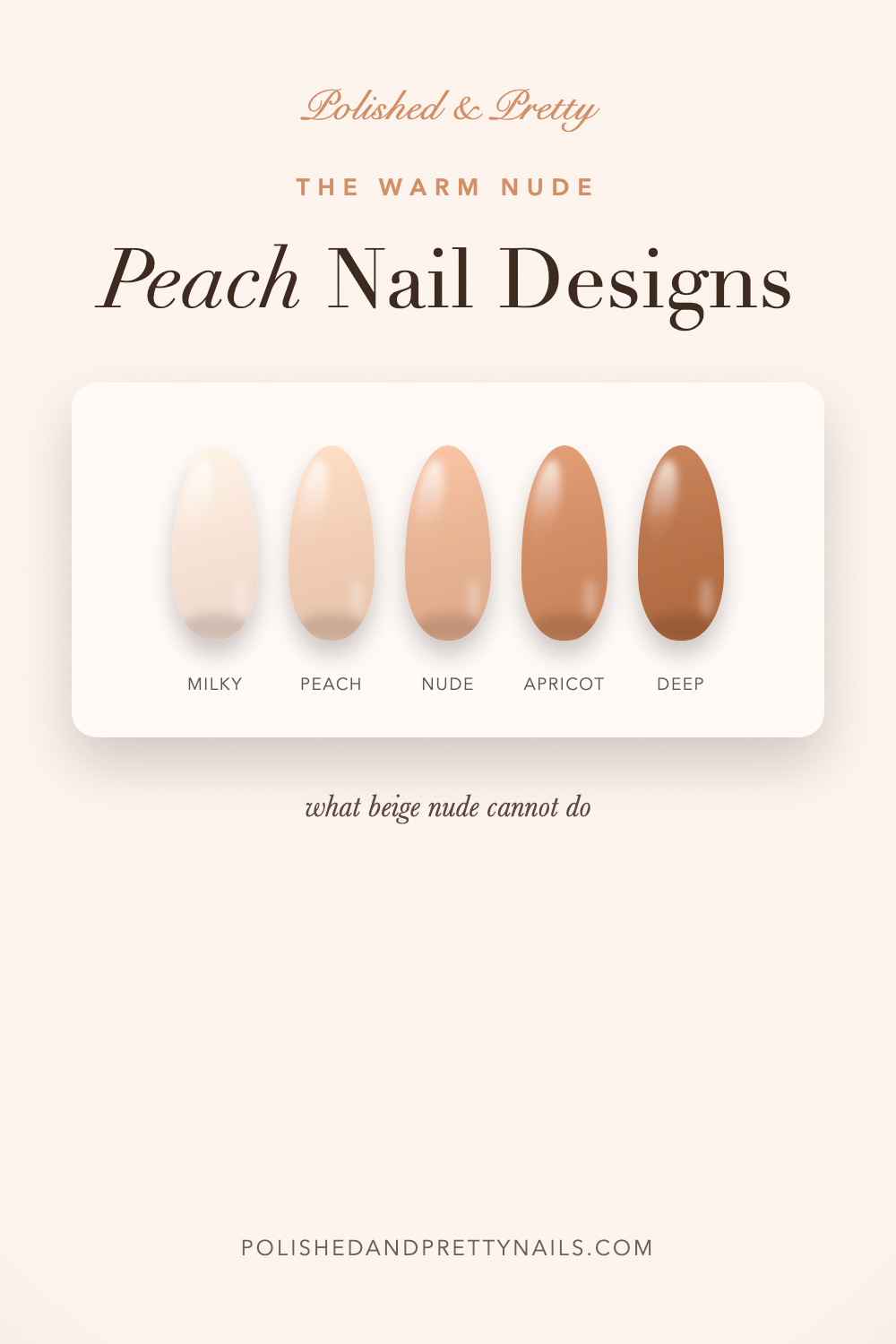 18 Peach Nail Designs, the Warm Alternative to Nude | Polished & Pretty