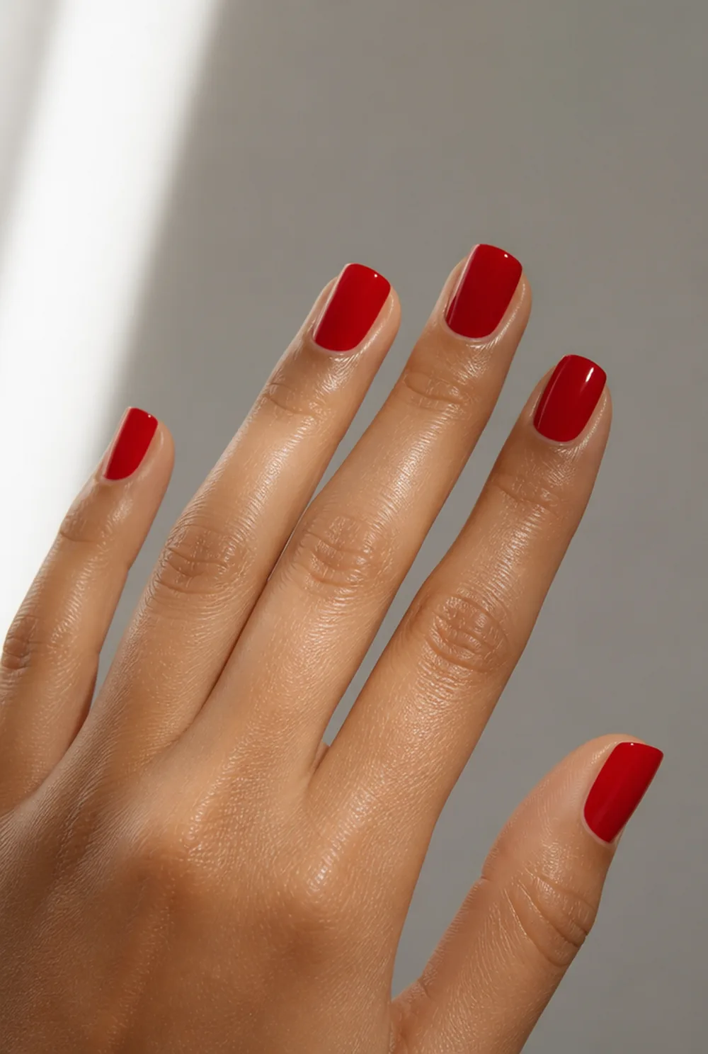 Short Red Squoval