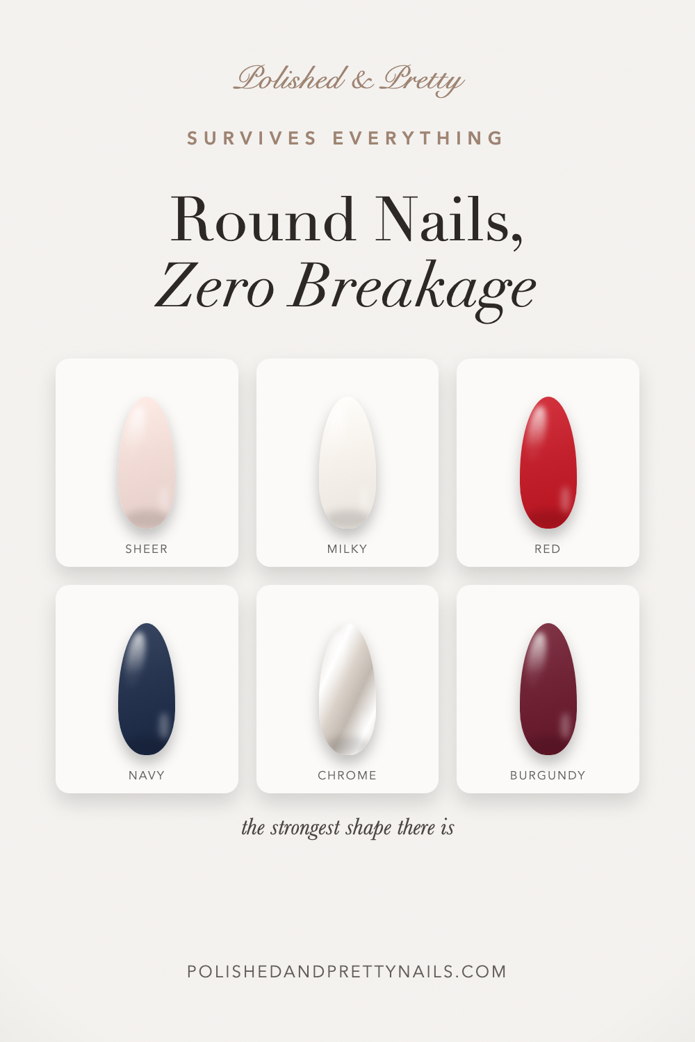 18 Round Nails, the Shape That Survives Everything | Polished & Pretty