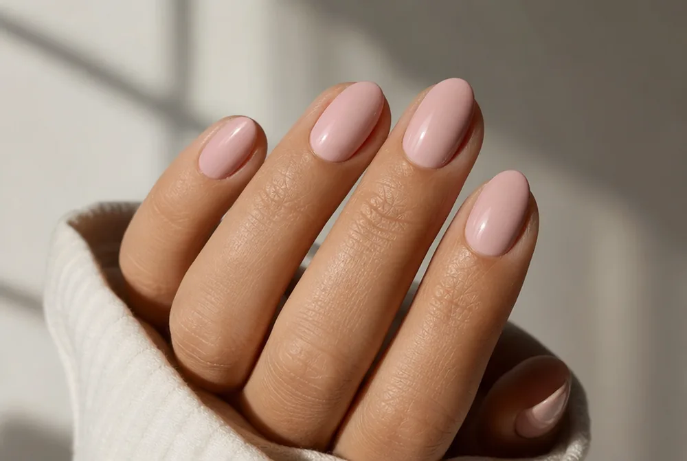 short almond spring nails in one pastel
