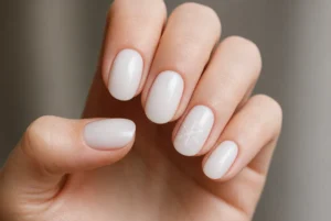 Single White Flake on Milky Base
