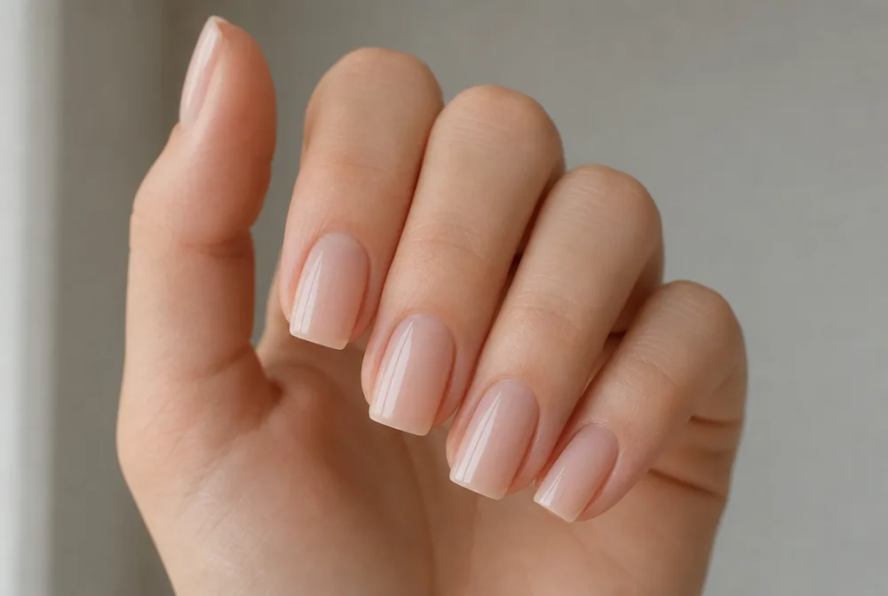 square nail shape with straight sides and flat tip