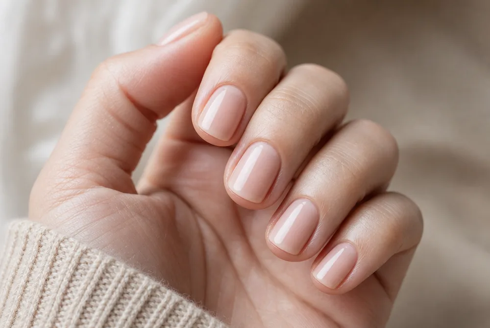 squoval nail shape with softened square corners