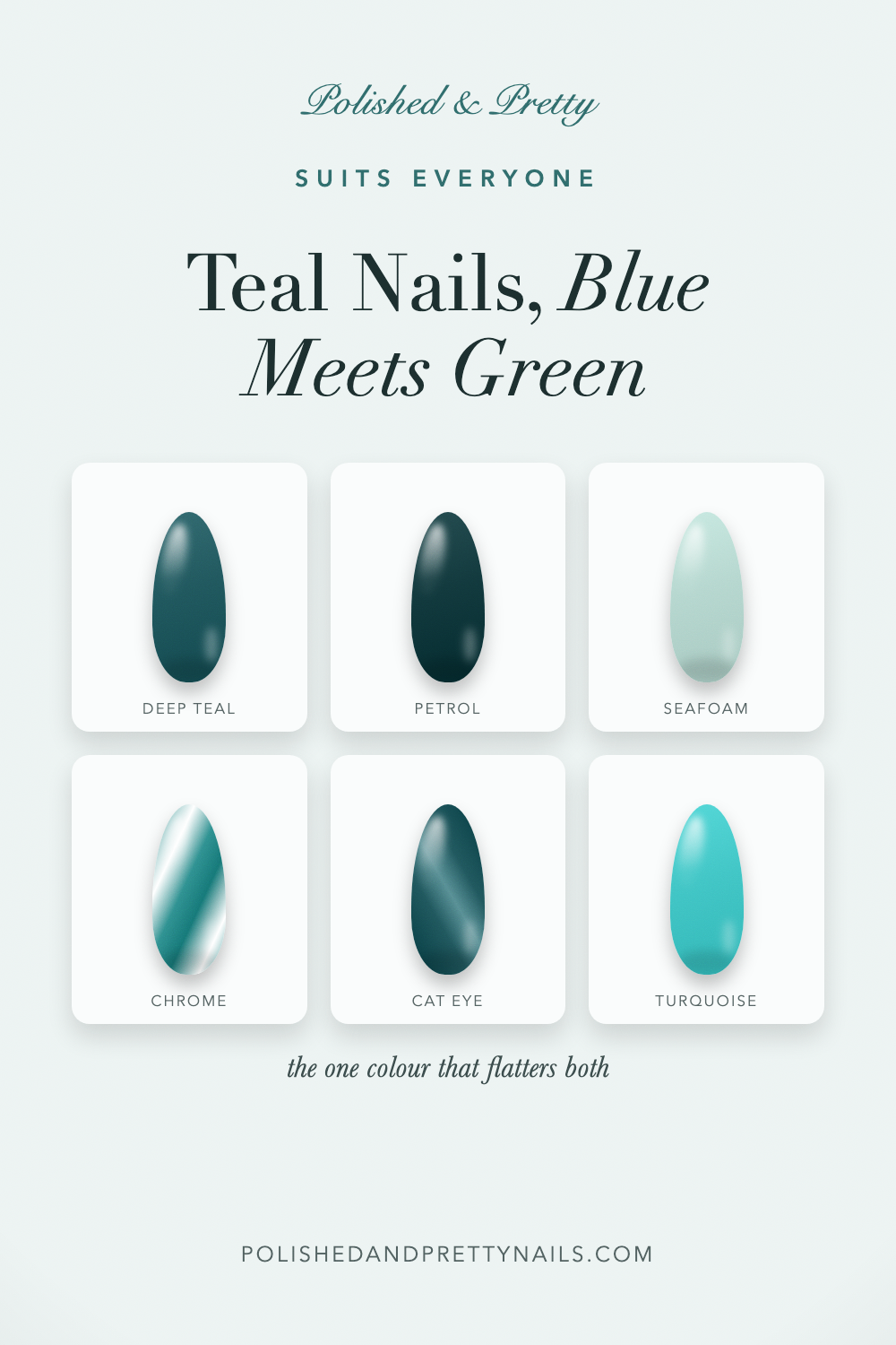 20 Teal Nail Designs, the Colour That Suits Everyone