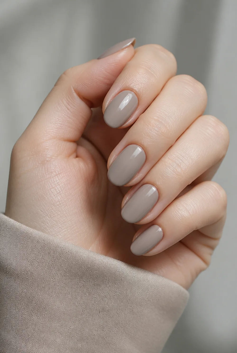 greige nail art on fair skin short length - PolishedAndPrettyNails.com greige nail art on fair skin, short length