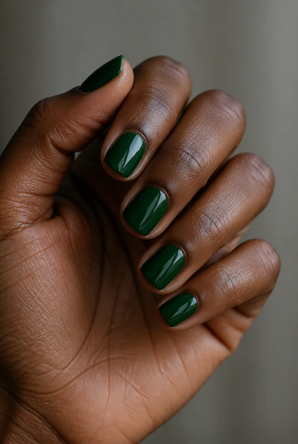 emerald jewel nail art on deep brown skin - PolishedAndPrettyNails.com emerald jewel nail art on deep brown skin