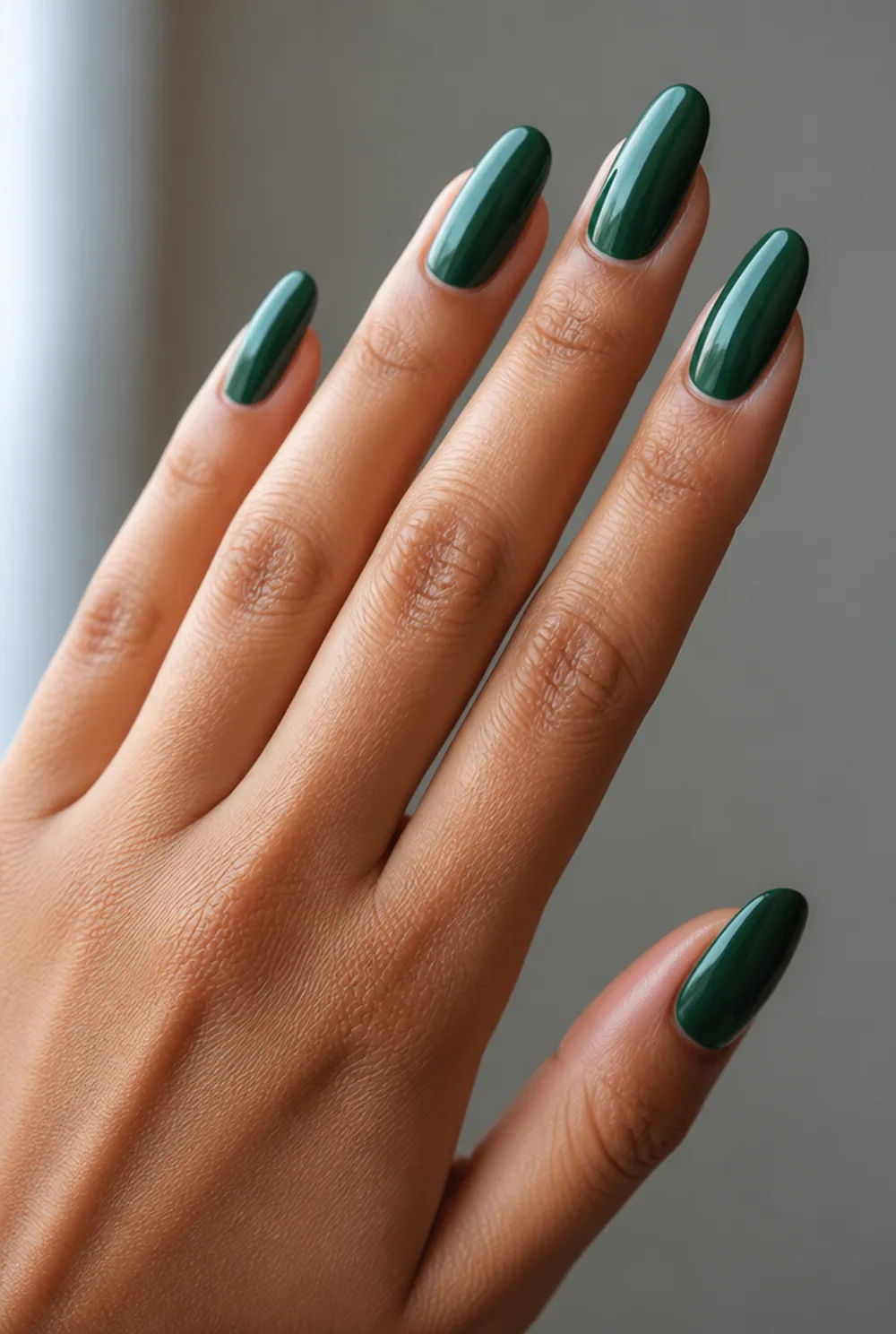 emerald jewel nail art on olive skin long length - PolishedAndPrettyNails.com emerald jewel nail art on olive skin, long length