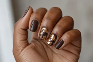 Brown with Gold Foil