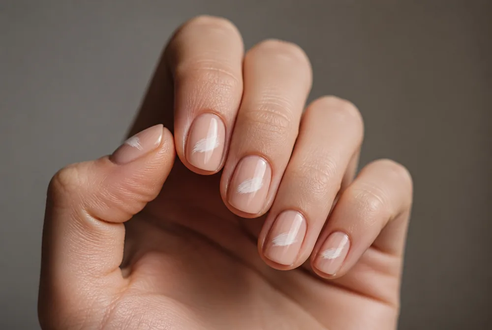 brushstroke abstract nails with visible bristle texture