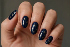 Stars And Moons On Navy