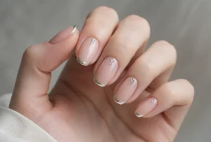 Chrome French with Crystals
