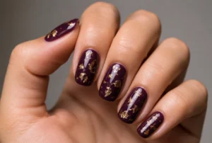 Plum with Gold Foil