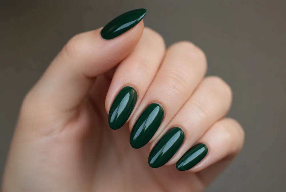 emerald green birthday nails