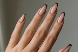 Espresso Border Nails