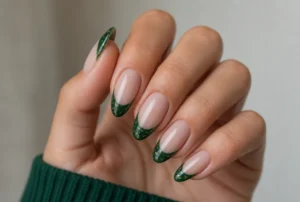 Deep Green Tips with Gold Fleck