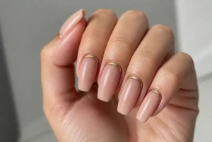 Gold Cuticle Cuffs on Nude