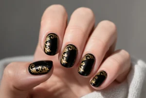 Gold Filigree on Black