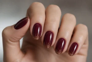 Glitter Over Burgundy