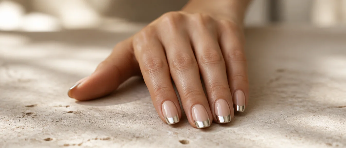 18 Chrome French Nails and What They Cost at the Salon