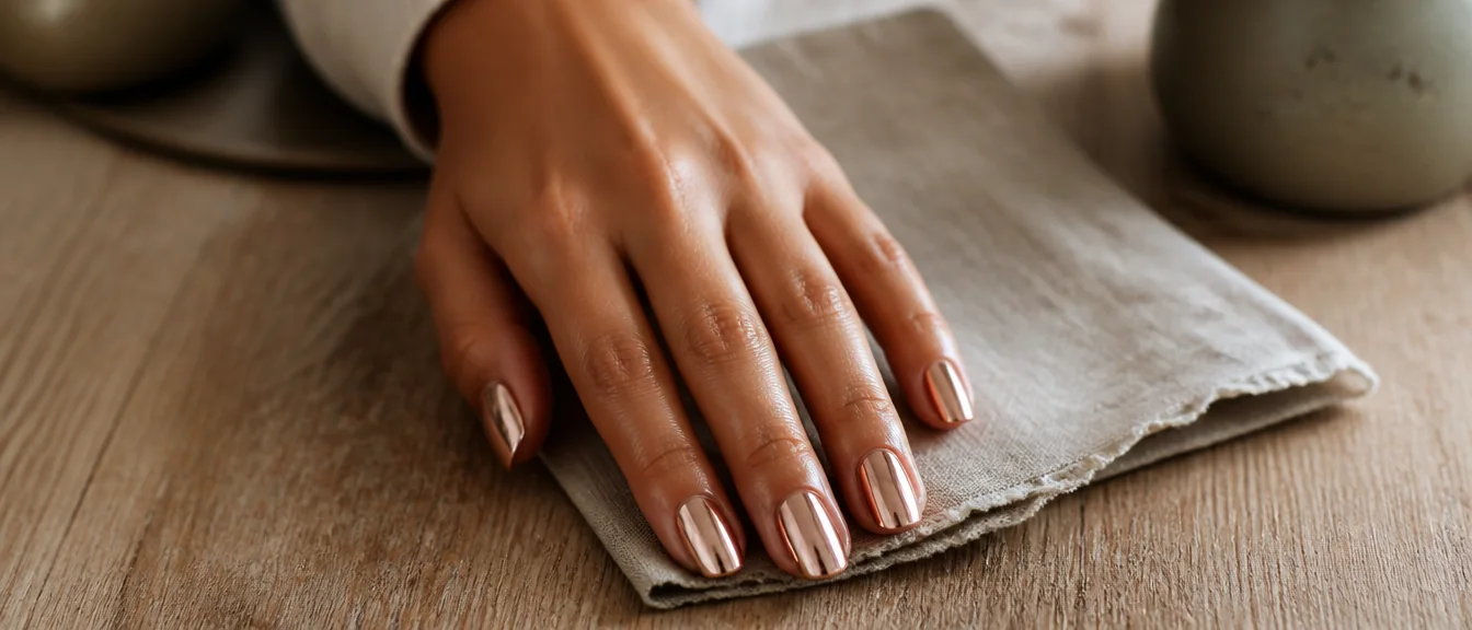 18 Rose Gold Nails, the Metallic That Flatters Everyone