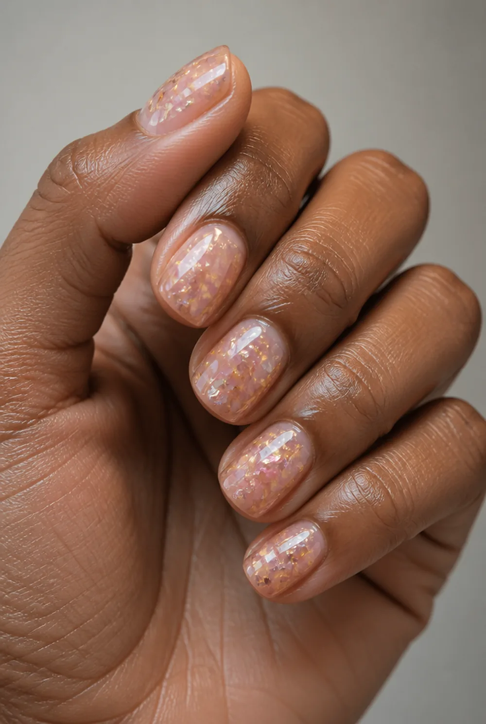 jelly sandwich nails nail art on deep brown skin