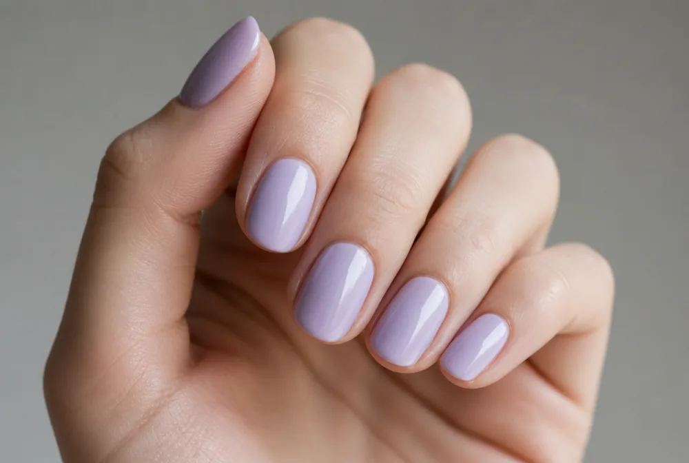 lilac purple birthday nails