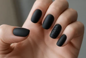 Matte Black With One Glossy Web