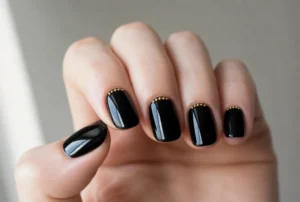 Onyx With Gold Studs